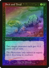 Sick and Tired FOIL Urza's Legacy HEAVILY PLD Black Common MAGIC CARD ABUGames