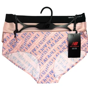 NEW BALANCE Athletics 3-Pair Bikini Panty Underwear LOGO Black Pink Women Size S - Picture 1 of 5