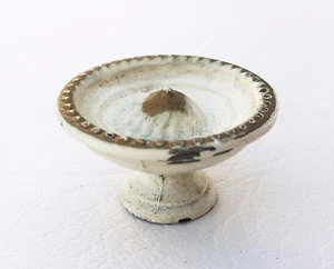 French Provincial antique hardware drawer pull knob Shab Chic Chippy Paint - Picture 1 of 4