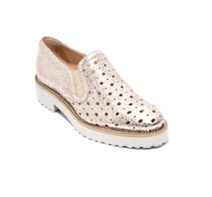 Luca Grossi 600c Gold leather Elastic Slip On Shoes 36 / US 6 - Picture 1 of 8