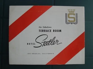 VINTAGE 1952 LOS ANGELES HOTEL STATLER TERRACE ROOM PHOTO PRESENTATION FOLDER - Bild 1 von 3