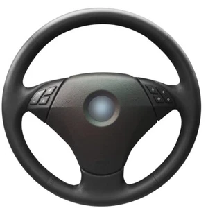 Hand-stitched Nappa Leather Steering Wheel Cover for BMW E60 (Sedan) 530d E61 - Picture 1 of 9