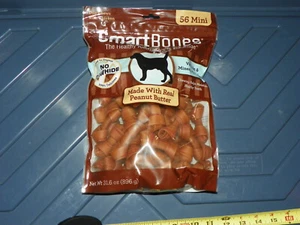 Mini Bones with Real Peanut Butter 56 Count, Rawhide-Free Chews for Dogs - Picture 1 of 2