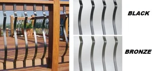 🆕 40" X 1 " Aluminum Contour European DECK Baluster BLACK OR BRONZE - Picture 1 of 2