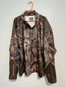 Browning Hell’s Canyon Pullover Top Men’s 3XL Midweight Base Layer  1/4 Zip Camo - Picture 1 of 19