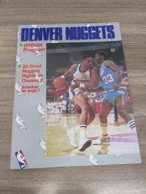 1987-88 Denver Nuggets vs. Los Angeles Lakers Program 2/11/88 Alex English - Image 1 of 2
