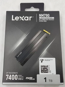 1TB Lexar NM790 SSD & Heatsink M.2 2280 Gen4 Solid State Drive - Photo 1/4