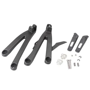 For Honda CBR 600RR 2007-11 08 Black Rear Passenger Footrest Foot Pegs Brackets - Picture 1 of 6