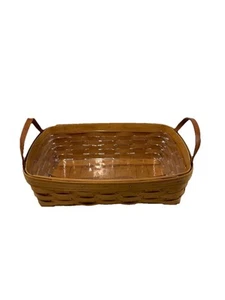 2000 Longaberger Pantry Basket w/Protector USA 14"L x 9"W x 4.5"H Vintage - Picture 1 of 3