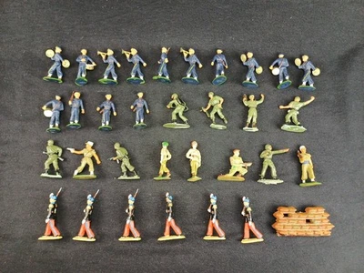 Lot x33 Figurines STARLUX militaires militaria WWII jeu jouet plastique vintage - Photo 1/4