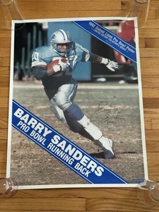 BARRY SANDERS Detroit Lions 1992 NFL Pro Bowl Series 19x25 POSTER - Picture 1 of 6