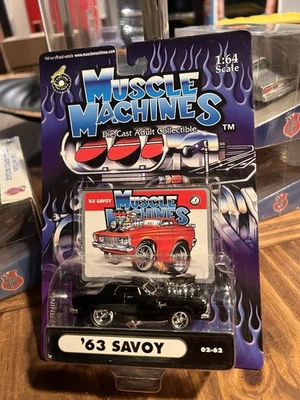 * Nuevas máquinas musculares fundidas a presión 1:64 Black Plymouth 63 Savoy #02-62 raras ** Foto 1 de 2