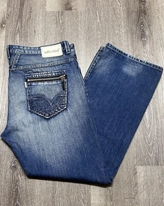 Silvertab Levis Slim Boot Cut Blue Jeans Cotton Back Zipper Pocket Men’s 42x32 - Afbeelding 1 van 22