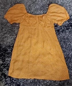 Primark Babydoll Dress Sommerkleid orange weiß gepunktet Gr. 40 Neu - Bild 1 von 2