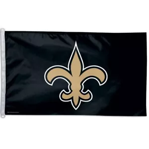NUOVO LOGO ORLEANS SAINTS WINCRAFT 3x5ft bandiera qualità superiore ORIGINALE NFL Lic us - Foto 1 di 4