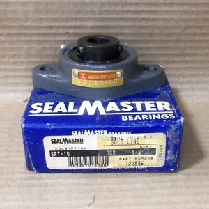 NEW SEALMASTER SFT-10 BCD 5/8" BORE FLANGE BLOCK BALL BEARING 2-BOLT 722556 5/8 - Picture 1 of 5