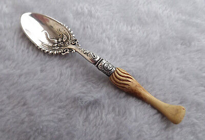 Pattern No. 2888 By Whiting  4 1/4  Sterling Demitasse Spoon Organic Handle Nice • 256.52$