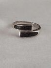 Vintage Sterling silver And Black Stone Inlay Ring. Signed 925 TMA