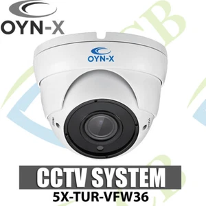 OYN-X 5X-TUR-VFW 5mp 4 In 1 Eyeball Dome 2.8-12mm Lens IR LED White CCTV Camera - Picture 1 of 1