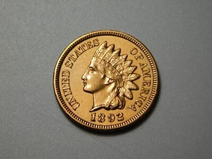 OLD US COINS 1892 INDIAN HEAD CENT PENNY - Picture 1 of 7