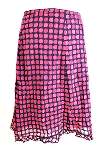 CHANEL PURPLE Silk Pencil Zip Skirt Polka Dots Small M 36 2 3 4 - Picture 1 of 12