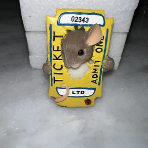 Charming Tails Fitz & Floyd 'You're The Ticket' # 82/123-In Box - Picture 1 of 7