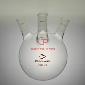 Lab Four Necks Round Bottom Flask 2000mL 24/40,HAND BLOWERING - Picture 1 of 1