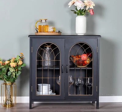 Accent Storage Cabinet with 2 Doors Decorative Cabinet Buffet & Sideboard - Image 1 of 4