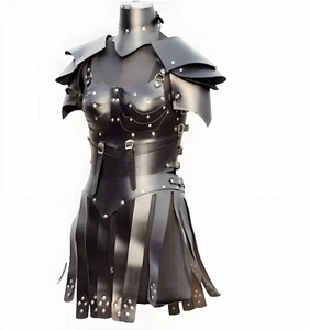Medieval Leather Outfit for Women – Renaissance Dress & Armor for LARP - Picture 1 of 5