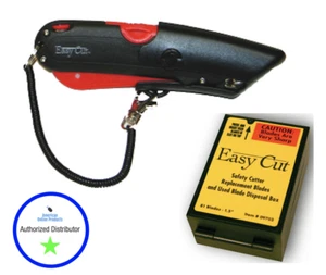 Easy Cut 1000 RED Safety Box Cutter Knife Easycut & PACK OF 81 BLADES BEST DEAL - Picture 1 of 2