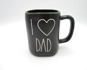 Rae Dunn Schwarz, I Love Dad Herz Kaffee Tee Becher 20 Unzen Handwerker (407) - Bild 1 von 4