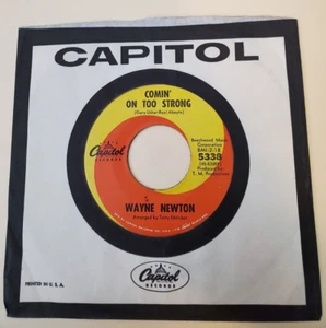 Wayne Newton  COMIN' ON TOO STRONG (ROCK N ROLL 45) #5338 PLAYS VG++ - Picture 1 of 5