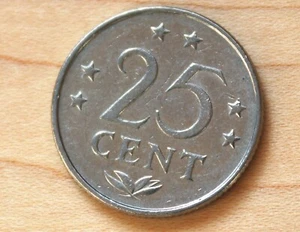 1978 Netherlands Antilles 25 Cents - Picture 1 of 2