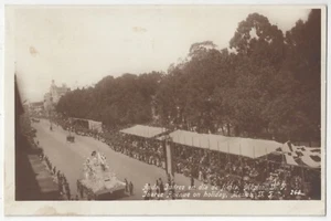 1910 Juárez, México - FOTO REAL Fiesta y multitudes en la calle principal - Postal antigua - Imagen 1 de 2