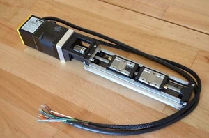 New THK KR2001B Linear Ballscrew Actuator w Parker BE162 Nema16 Servo Motor KR20 - Picture 1 of 19