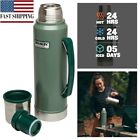 Stanley Classic Stainless Steel Vacuum Insulated Thermos Bottle, Green - 1.1 Qt