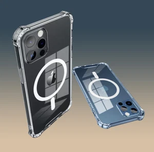 Per Apple iPhone 12 Pro Custodia Trasparente Magnetica-MagSafe Cover Protezione Antiurto - Foto 1 di 12