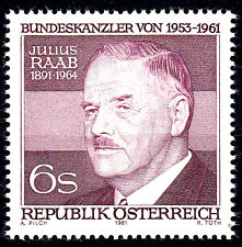1690 postfrisch Österreich Jahrgang 1981 Julius Raab Politiker Bundeskanzler