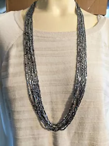 Mignonne Gavigan Hematite Waterfall Long Necklace 36" - Picture 1 of 4