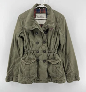 Chaqueta militar Hollister para mujer talla pequeña verde militar abotonada envío rápido - Imagen 1 de 9