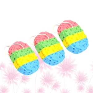 3 Pezzi Spugna da Bagno Lavaggio Corpo Spazzola Scrubbing Strumenti da Bagno Spugne Scrubber - Foto 1 di 12