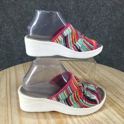 Sandalias Bzees para mujer 6,5 M Smile II Slide multicolor punta abierta tacones de cuña NUEVAS Foto 1 de 4