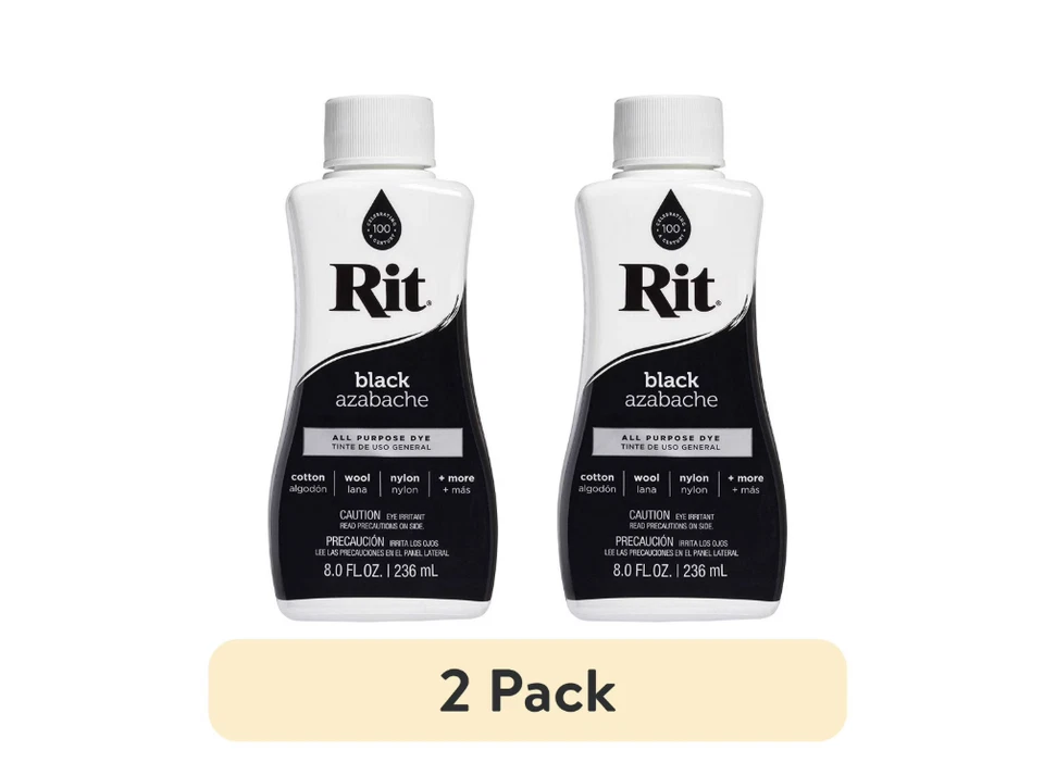 Rit All-Purpose Liquid Dye, Black, 8 fl oz (Pack of 2) - Image 1 of 4