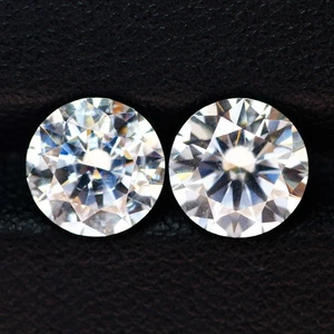2.38 Ct IF [2Pcs Pair] Brilliant Round (Diamond Cut) 7.3 MM White Moissanite - Picture 1 of 5