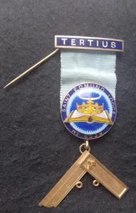 Vintage Silver Masonic Jewel Masters St Edmund Lodge 6539 Attleborough Norfolk - Foto 1 di 7