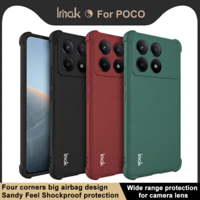 IMAK For Xiaomi POCO X6 Pro 5G, Shockproof 4 Airbags Sandy Matte Soft Case Cover - Image 1 of 4