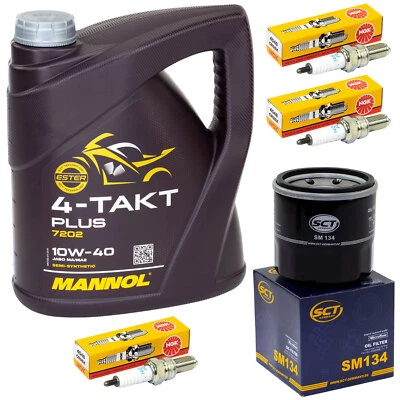 Set für Triumph Street Triple 675 2013-2017 Inspektion Öl 4L Ölfilter Zündkerze - Bild 1 von 4