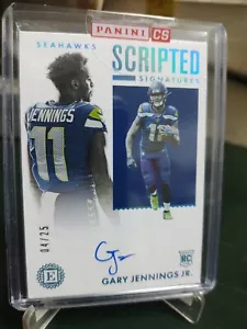 2019 Panini Encased Gary Jennings Jr. Seattle Seahawks Rookie On Card Auto#04/25 - Picture 1 of 4