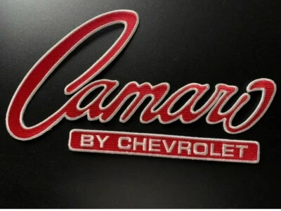 Camaro by Chevrolet Embroidered Iron on Logo Patch (RED) 9.5"x5.5" - Image 1 of 3