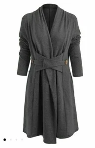Long Cardigans with Buttons, Gray - Picture 1 of 3